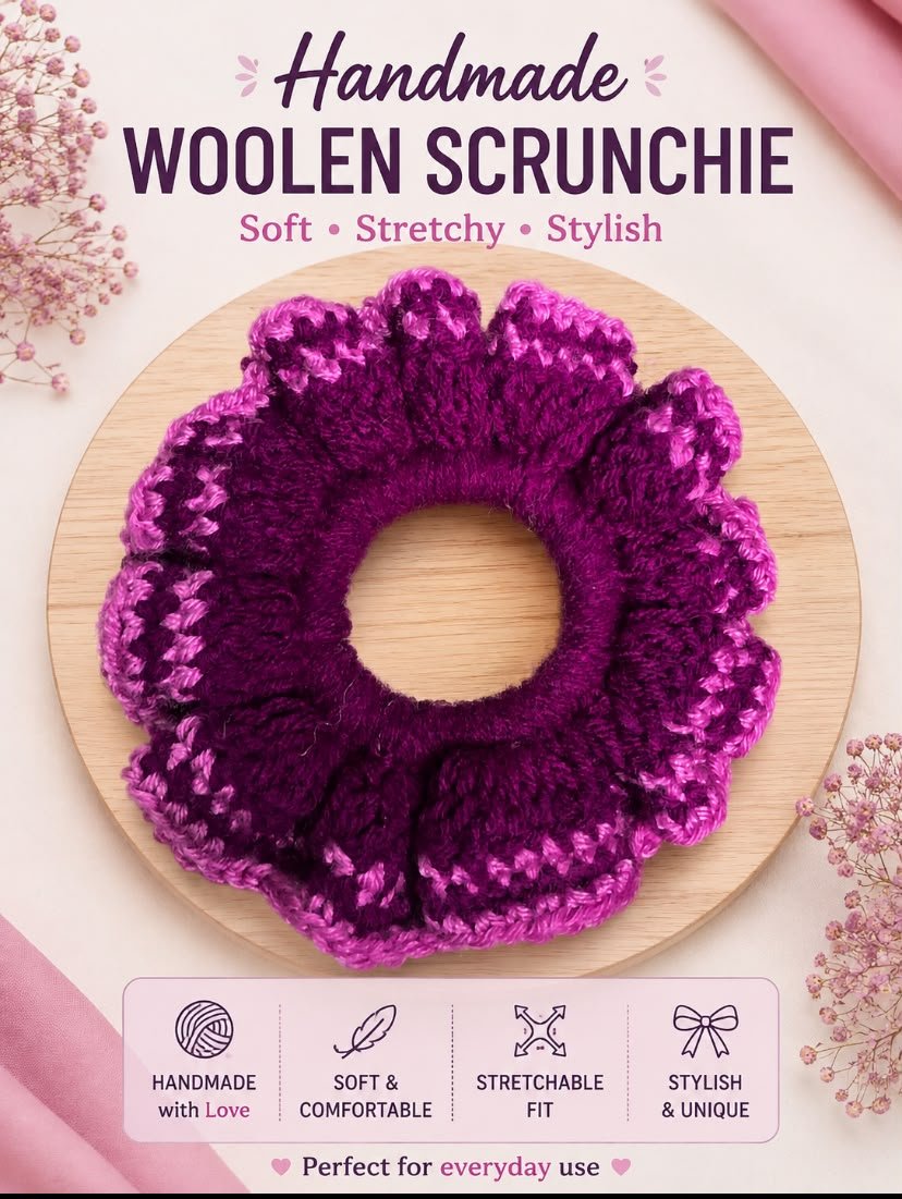    Velvet Bloom Scrunchie