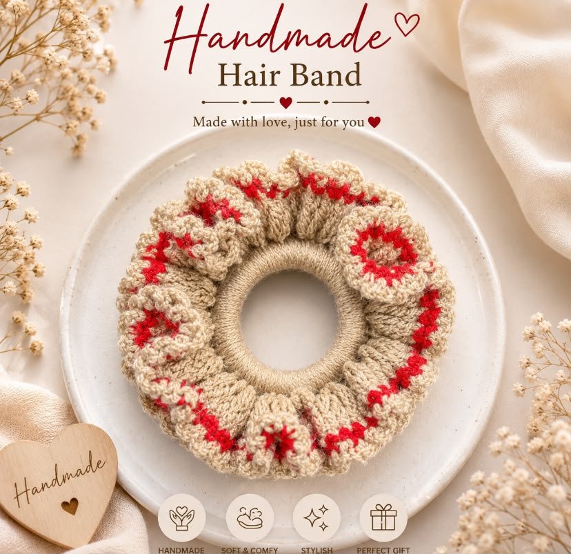 Royal Ruffle Crochet Hair Band